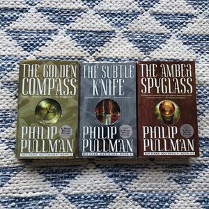 Vintage Philip Pullman His Dark Materials 3 Book Set Fiction Fantasy Paperbacks
